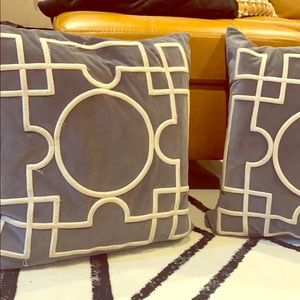 Elegant velvet accent pillow